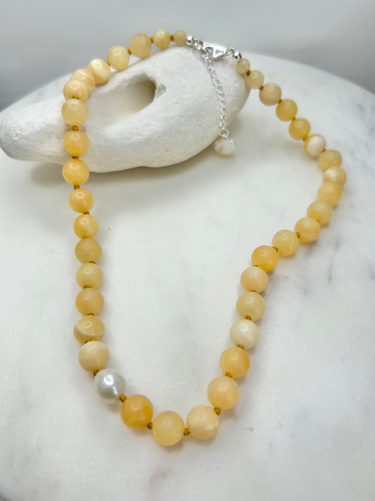 Calcite O’Clock Necklace