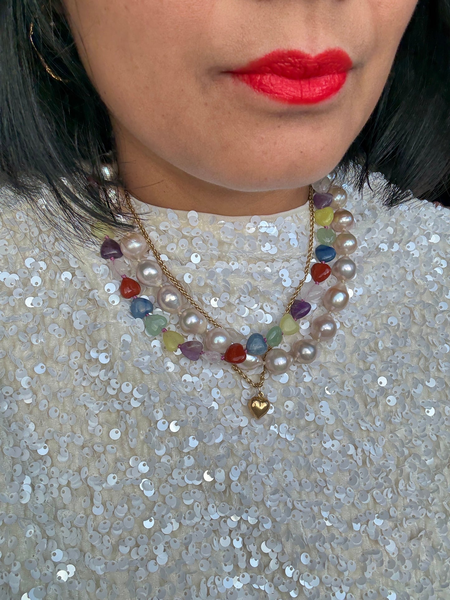 Heart Confetti Necklace