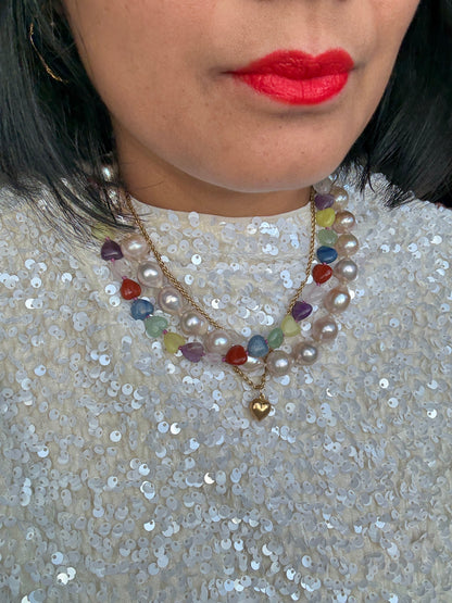 Heart Confetti Necklace