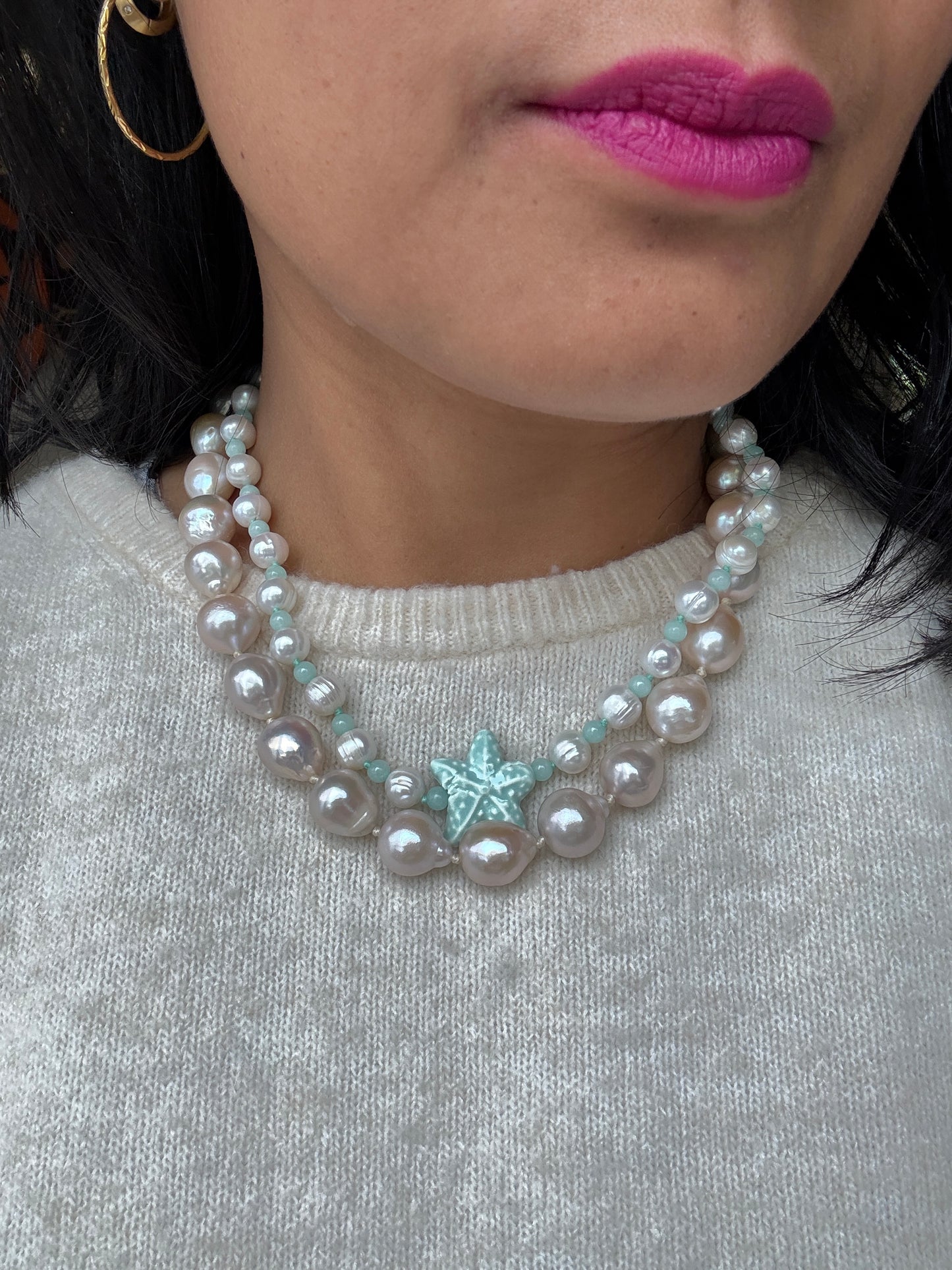 Pearly Star Necklace