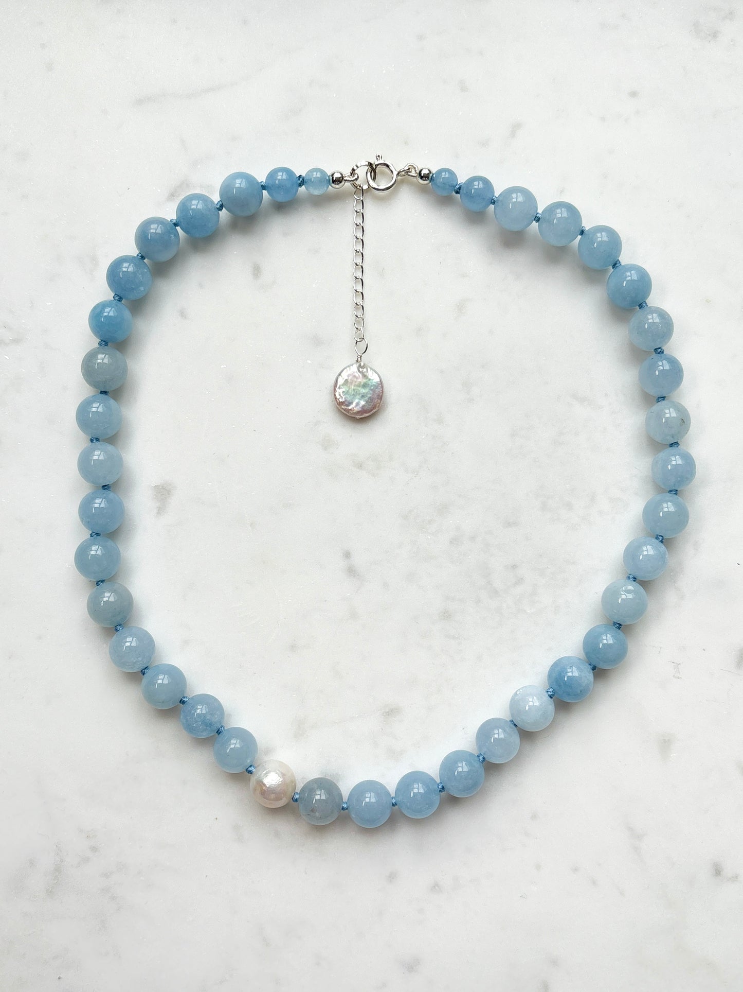 Aquamarine O’Clock Necklace
