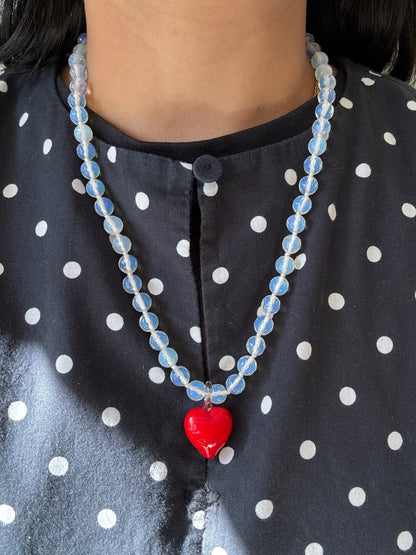 Groovy Heart Opalite Necklace - Limited