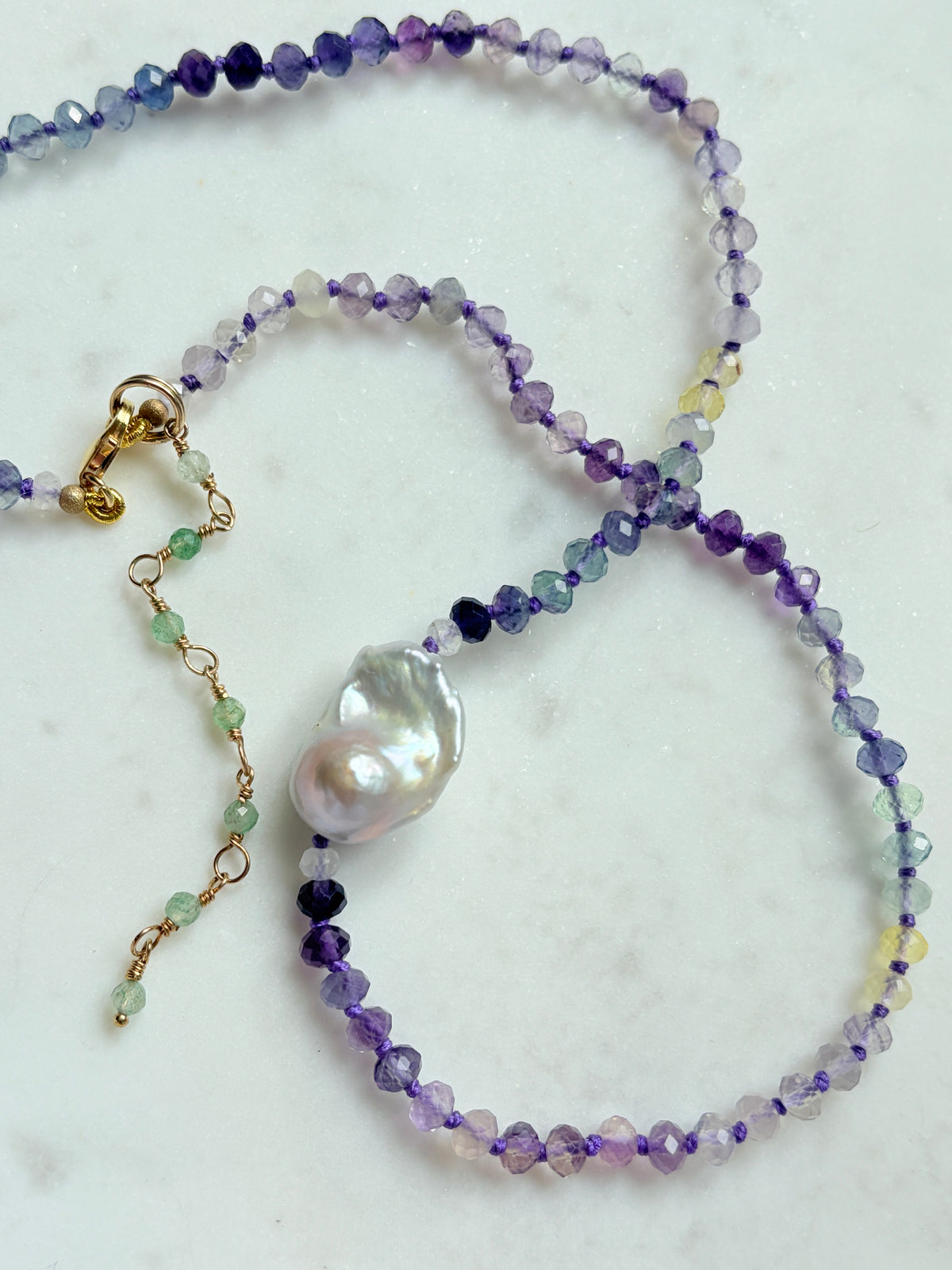 Facets Embrace Fluorite Necklace - Limited