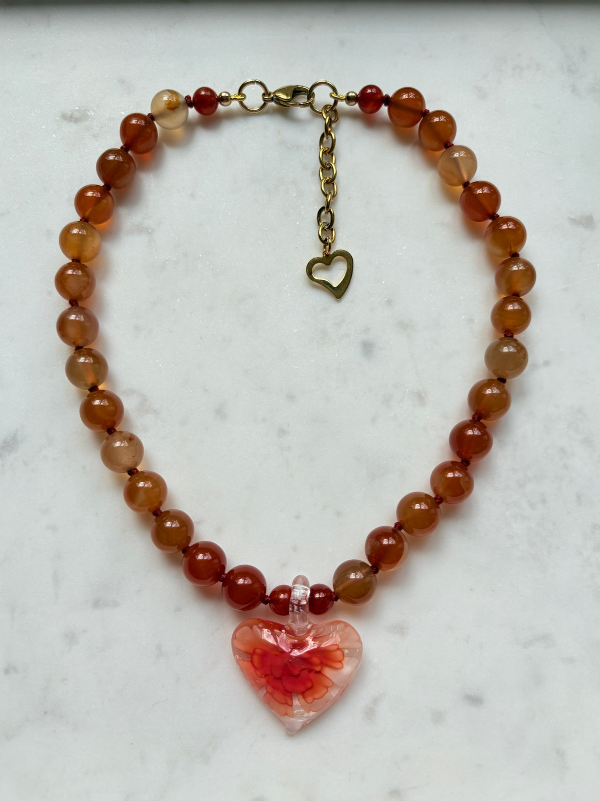 Heart In Bloom Wildfire Necklace - Limited