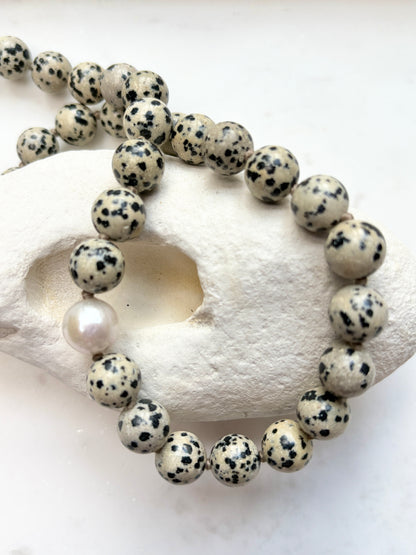 Dalmatian Jasper O’Clock Necklace