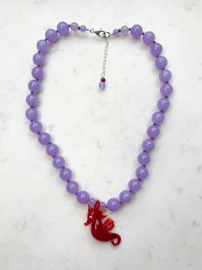 Sassy Sea Stead Lavender Flame Necklace - Limited