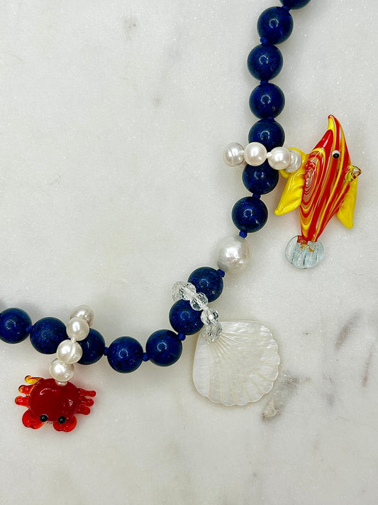Sunstripe Swimmer Pendant - 10mm