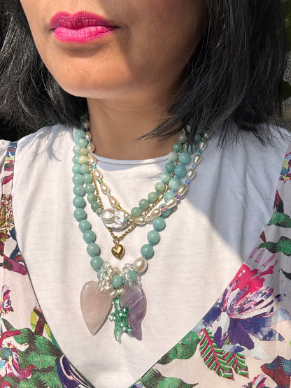 Baroque Embrace White Necklace