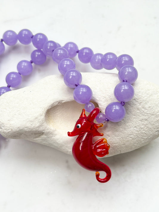 Sassy Sea Stead Lavender Flame Necklace - Limited