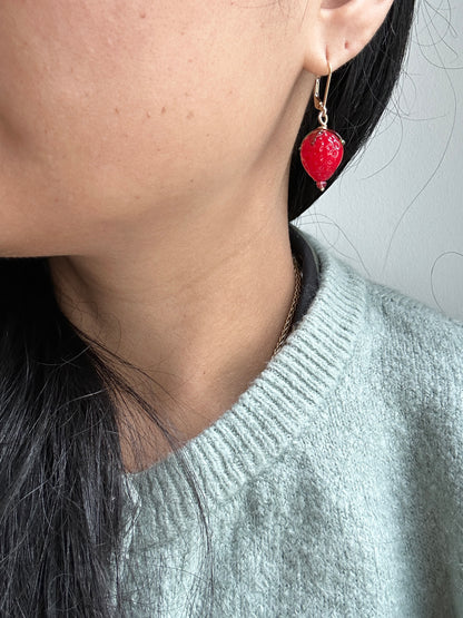 Fruit Drops Earring Strawberry