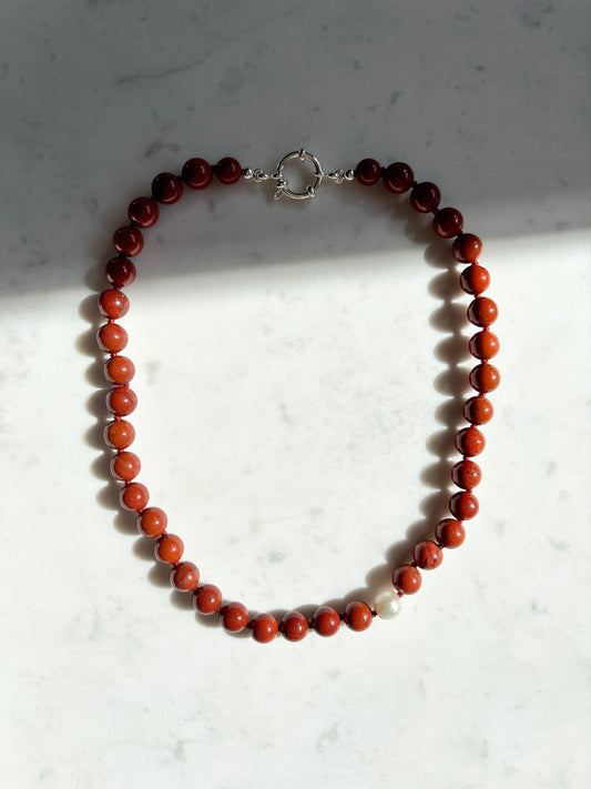 Red Jasper O’Clock Necklace