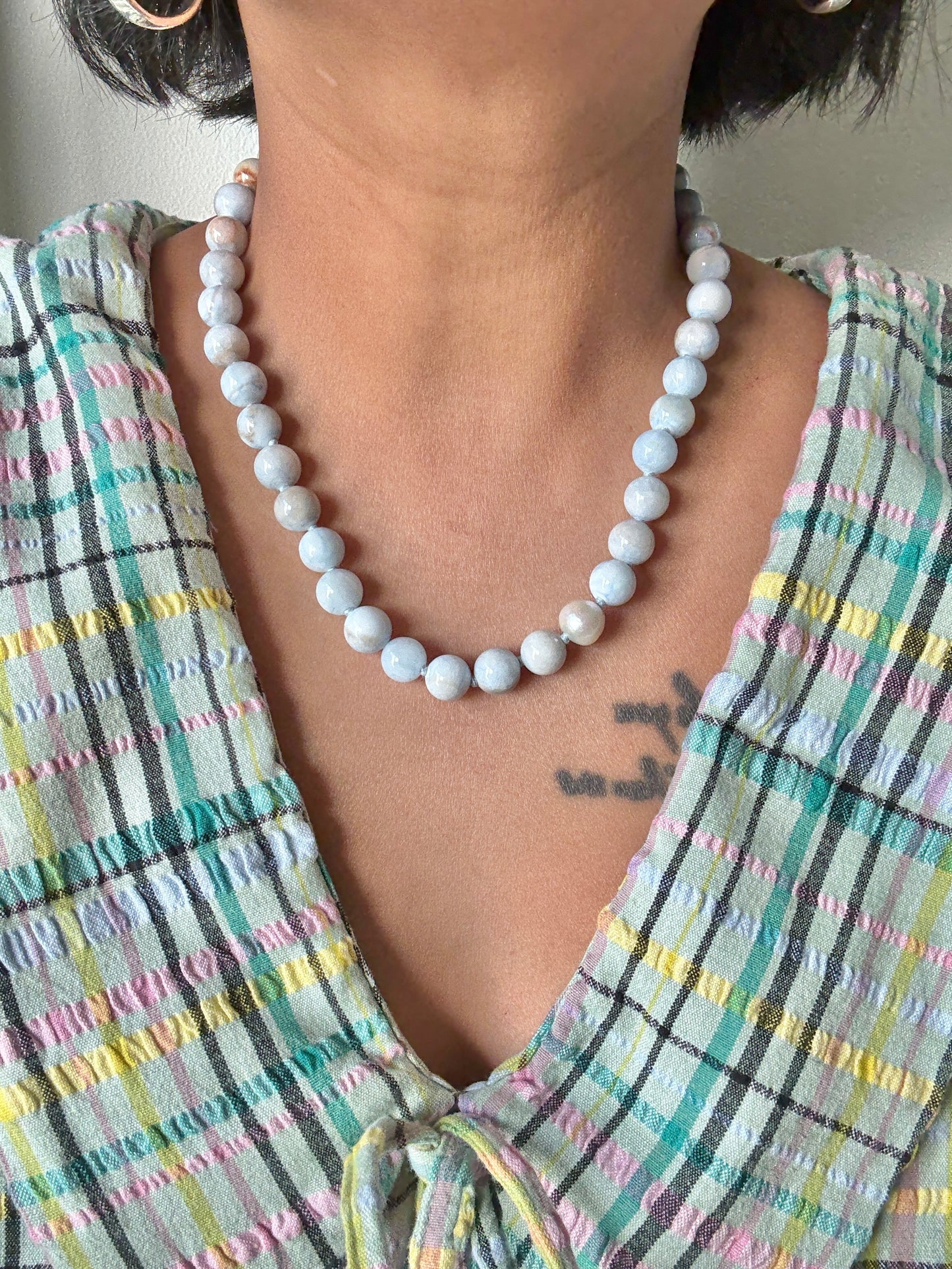 Persian Gulf Chalcedony O’Clock Necklace