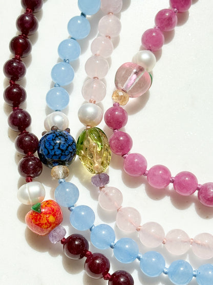 Peach Fruit Loops Necklace - Limited