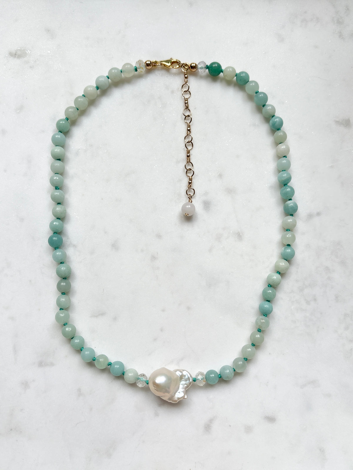 Baroque Embrace Amazonite Necklace - Limited