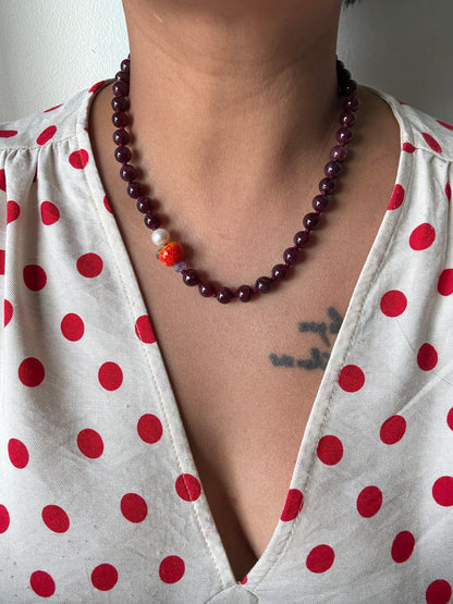 Nectarine Fruit Loops Necklace