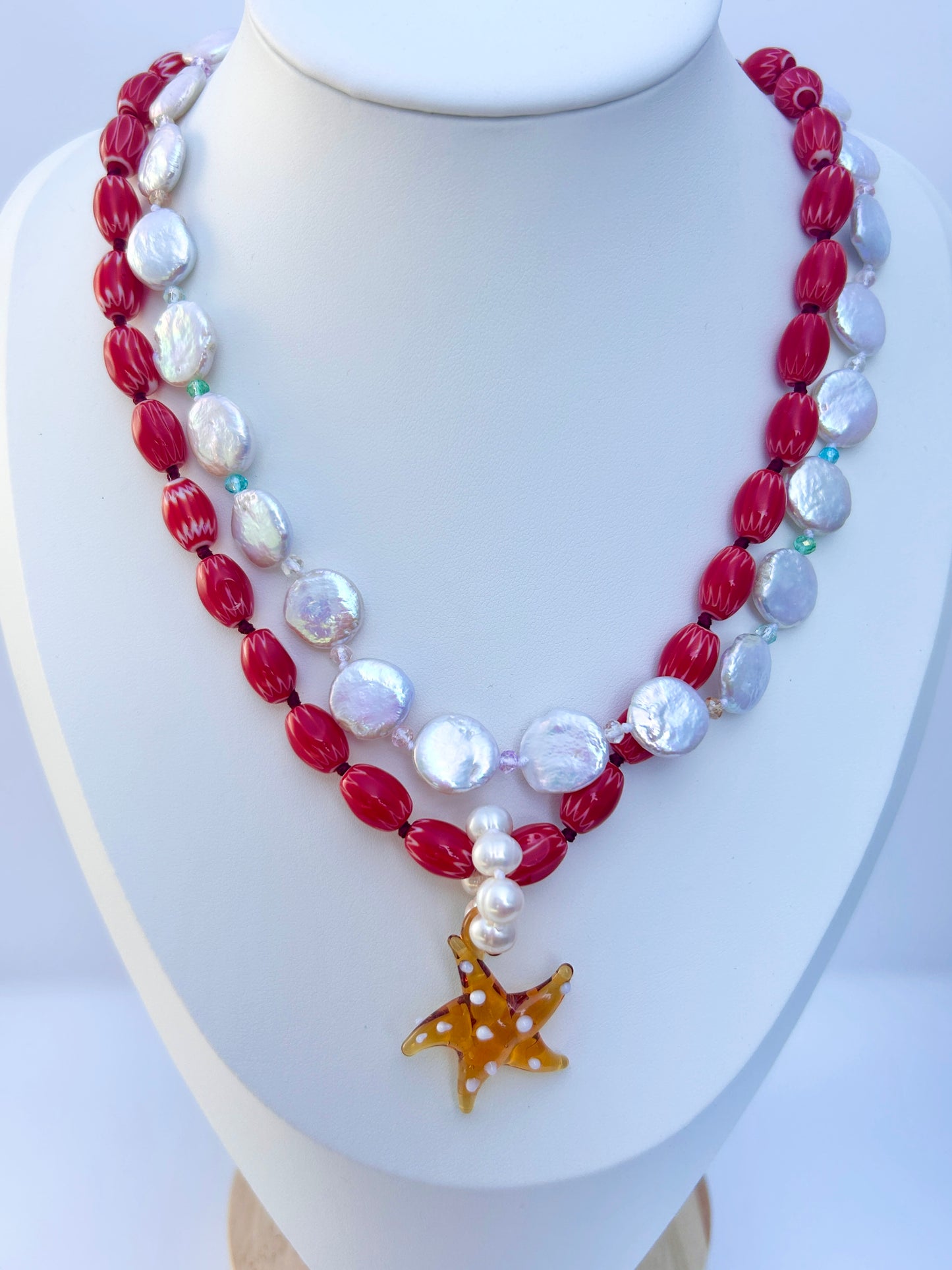 Sea Starlet Coral Necklace - One Of A Kind