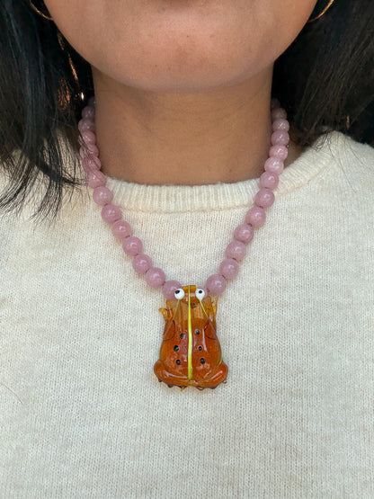 Gemstone Hopper Petal Necklace