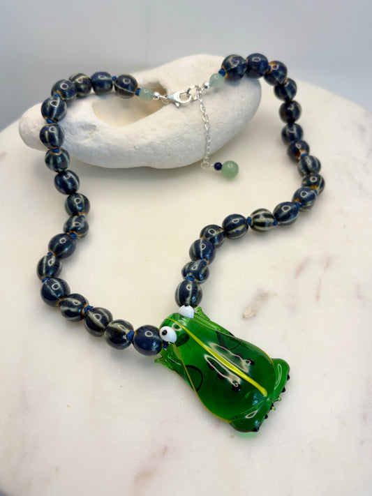 Whimsy Hopper Leaf Necklace