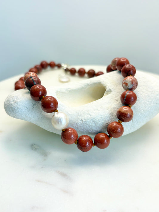 Red Jasper O’Clock Necklace