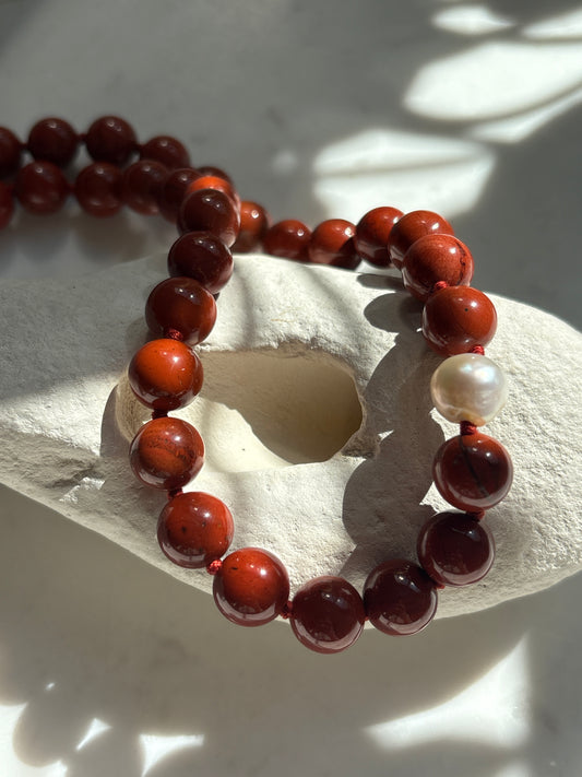 Red Jasper O’Clock Necklace
