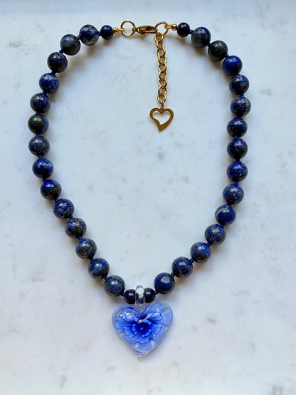 Heart In Bloom Abyss Necklace - One Of A Kind