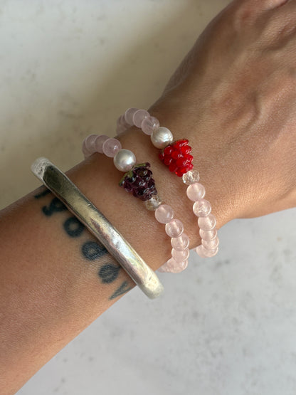Raspberry Fruit Loops Bracelet