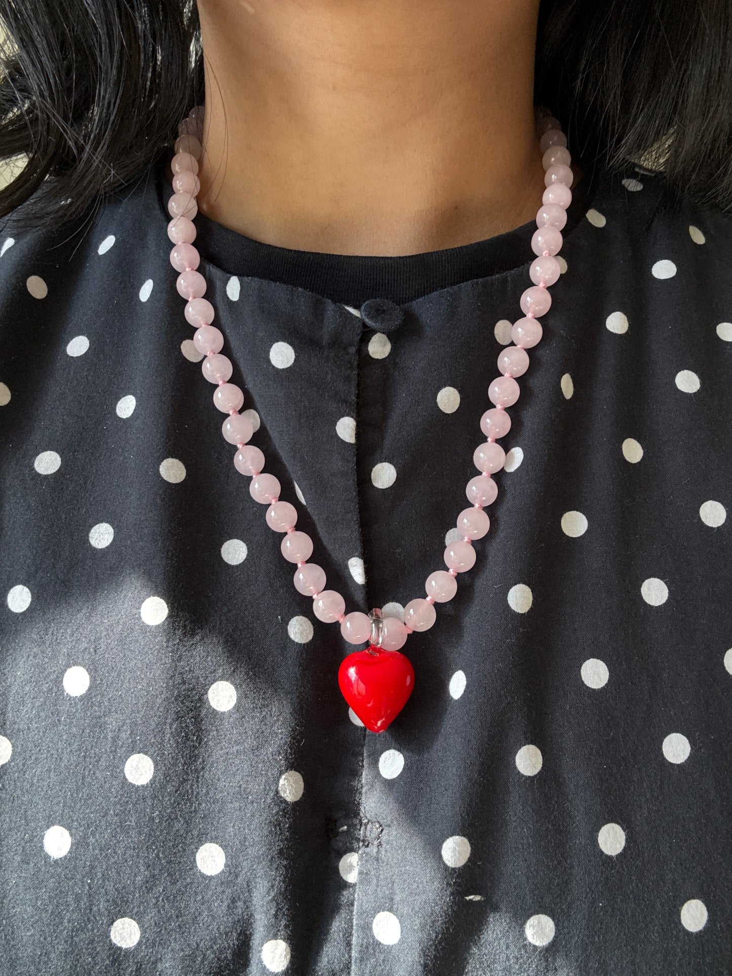 Groovy Heart Blush Necklace - Limited