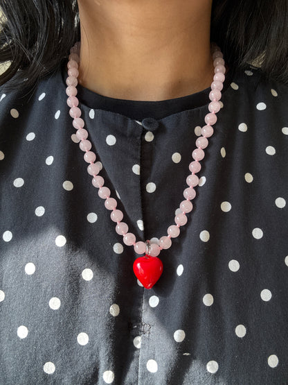 Groovy Heart Blush Necklace - Limited