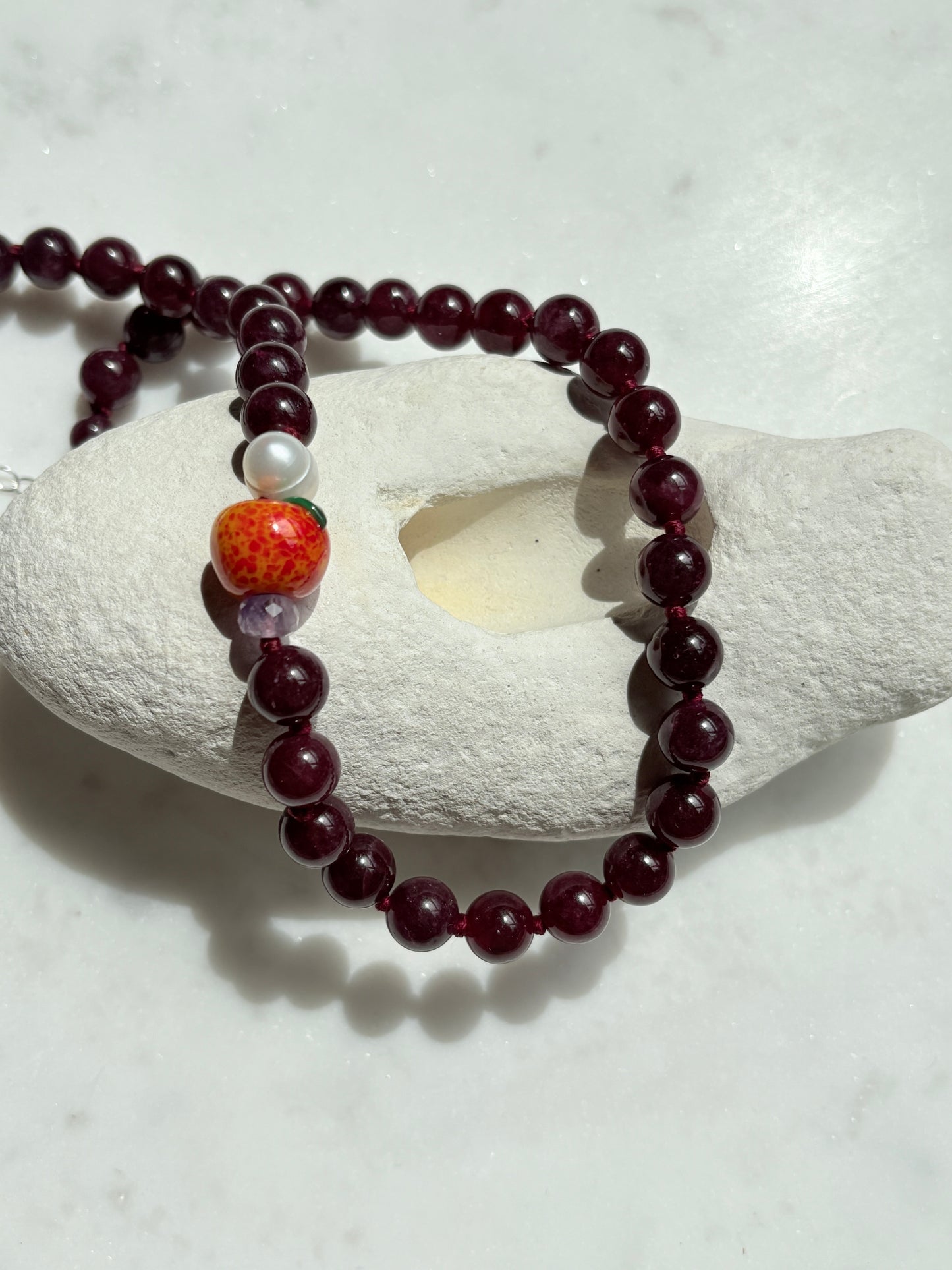 Nectarine Fruit Loops Necklace