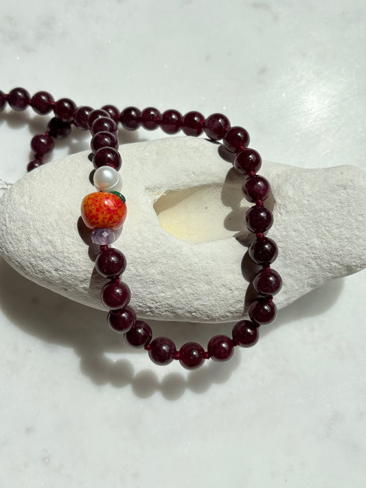 Nectarine Fruit Loops Necklace