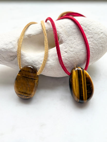 Tiger's Eye Pebble Pendant
