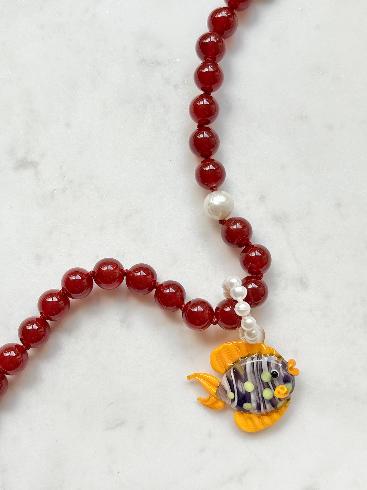 Red Carnelian O’Clock Necklace