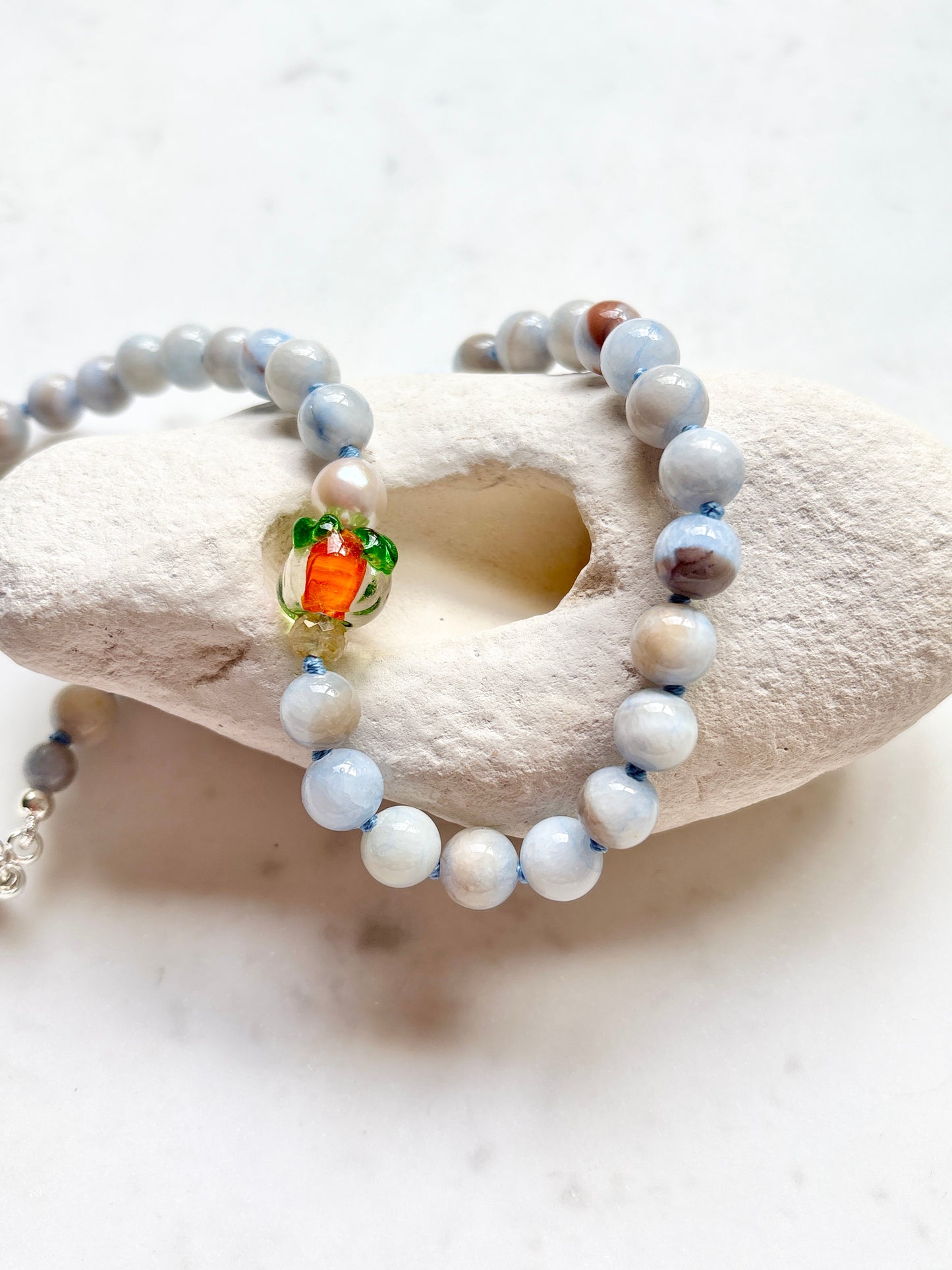Persimmon Fruit Loops Necklace