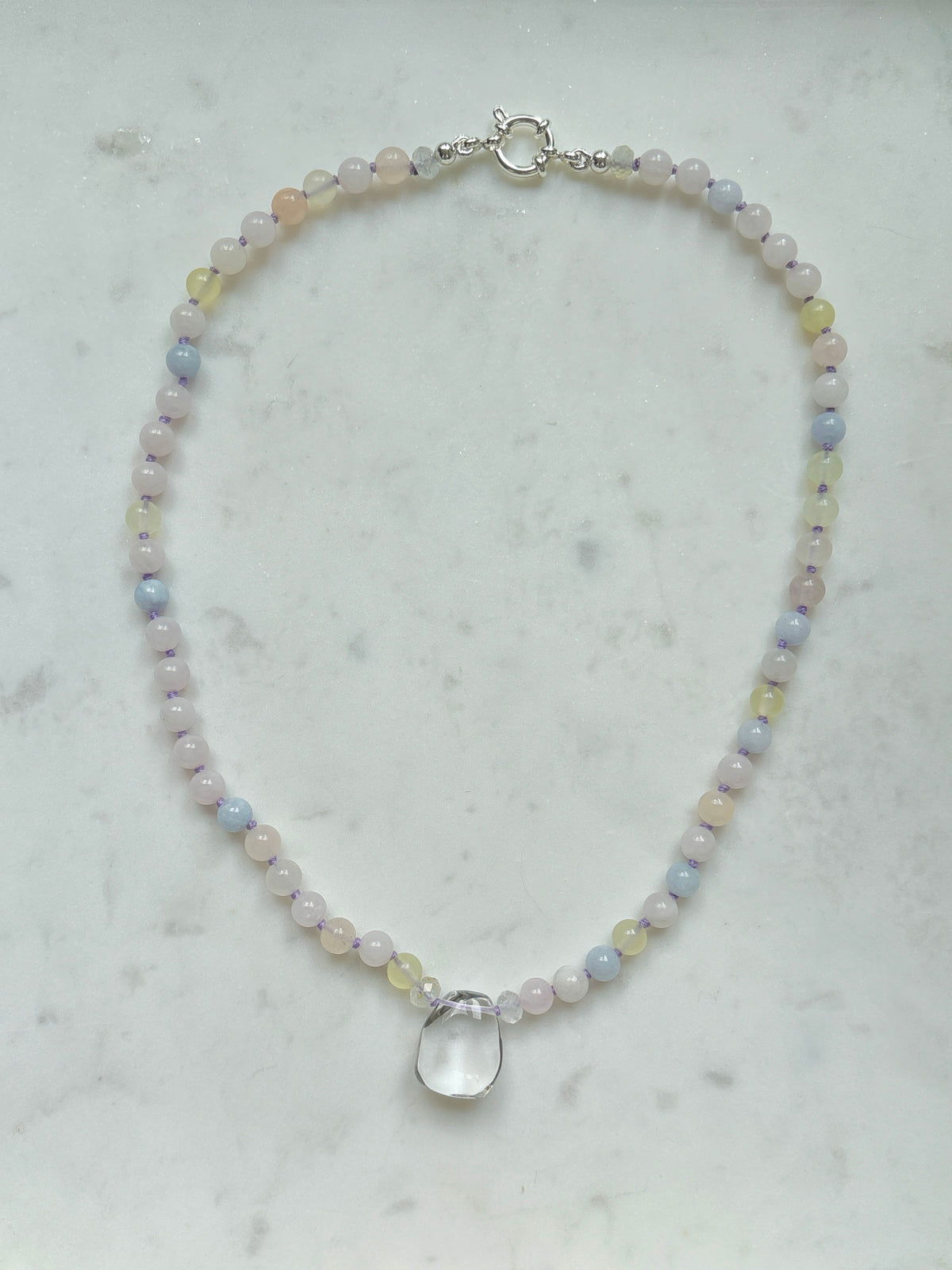 Dew Droplet Morganite Necklace - Limited