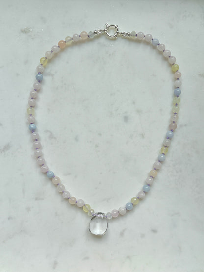 Dew Droplet Morganite Necklace - Limited