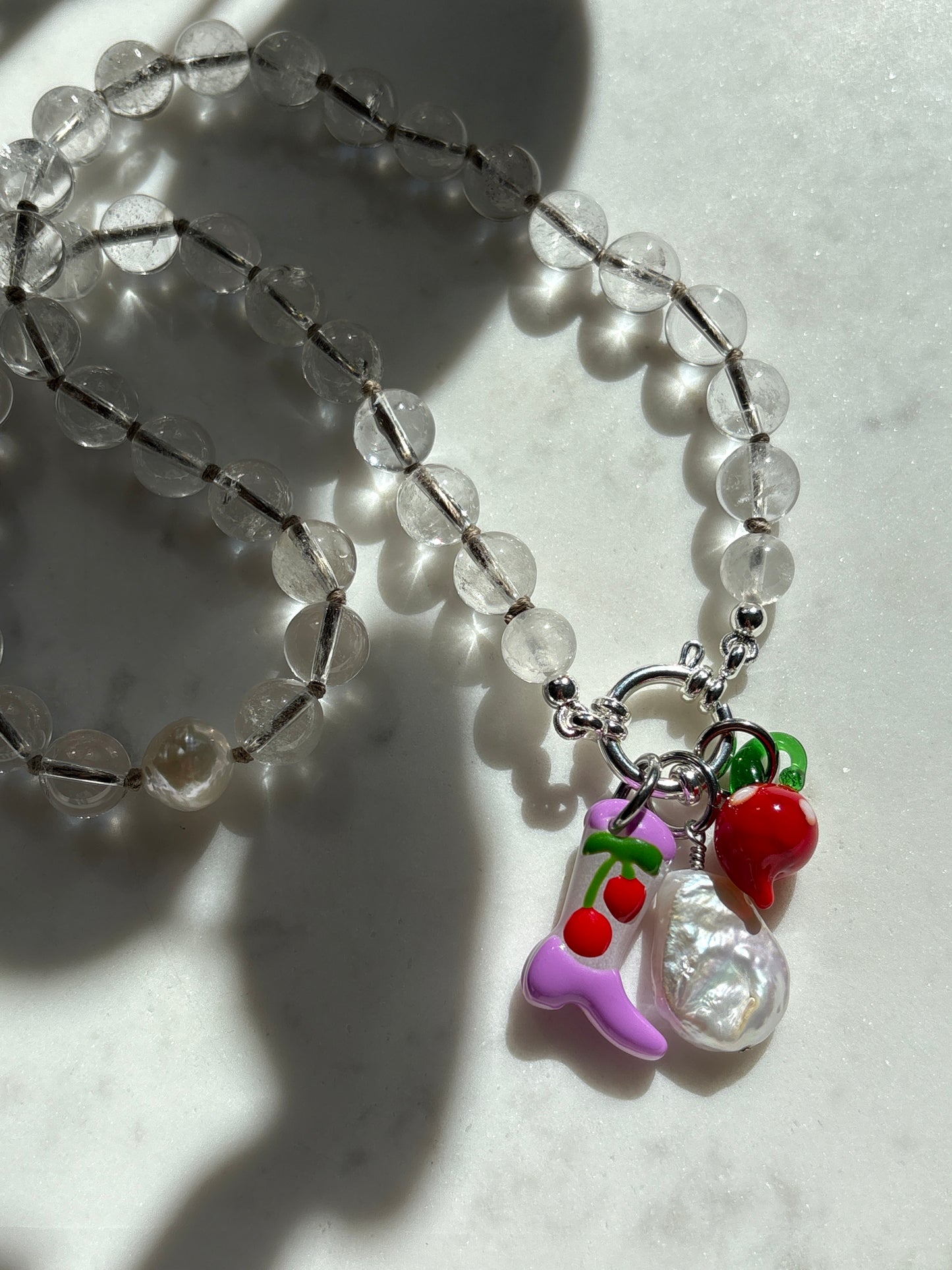 Rock Crystal O’Clock Necklace