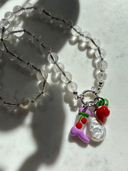 Rock Crystal O’Clock Necklace