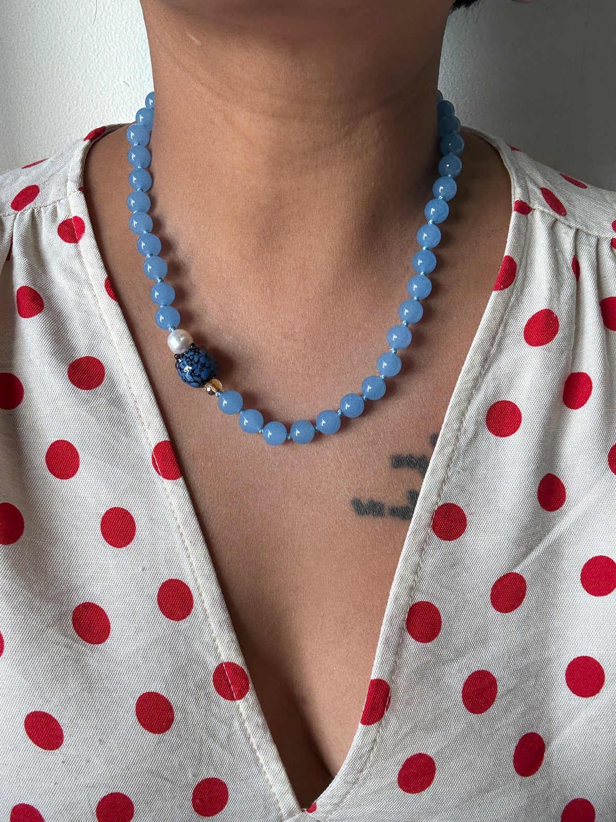 Blueberry Fruit Loops Necklace