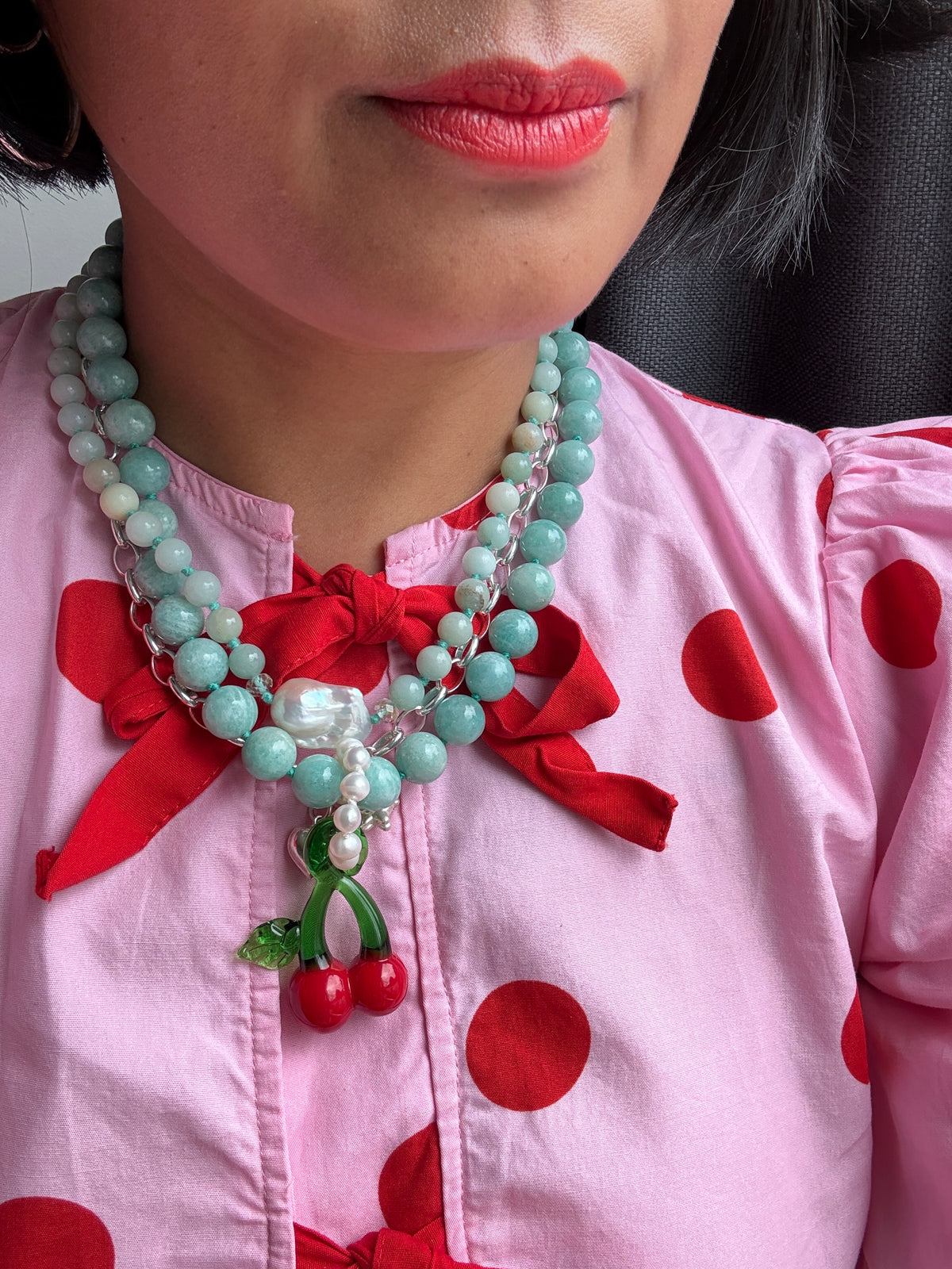 Baroque Embrace Amazonite Necklace - Limited