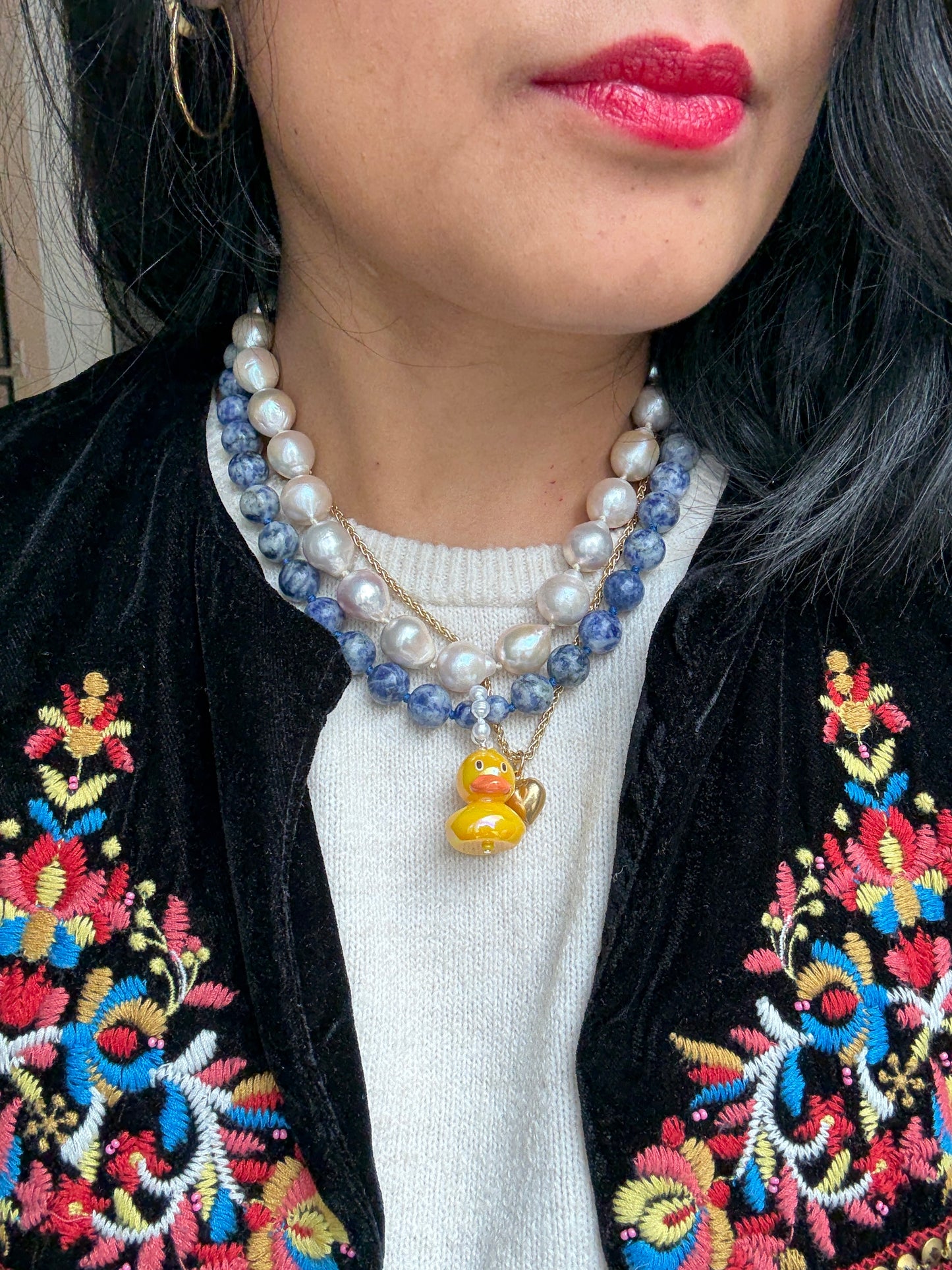 Quack Quack Joy Puddle Necklace