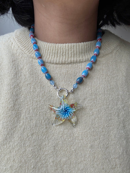 Celestial Star Burst Azure Necklace - Limited