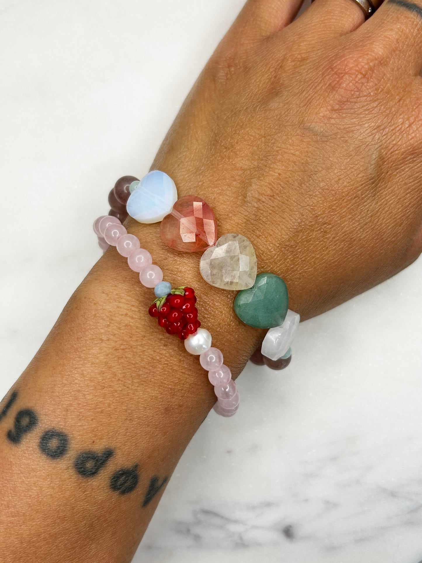 Raspberry Fruit Loops Bracelet