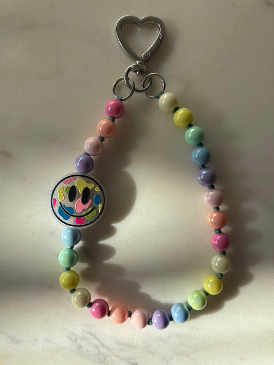 90s Rainbow Acid Smile Phone Chain