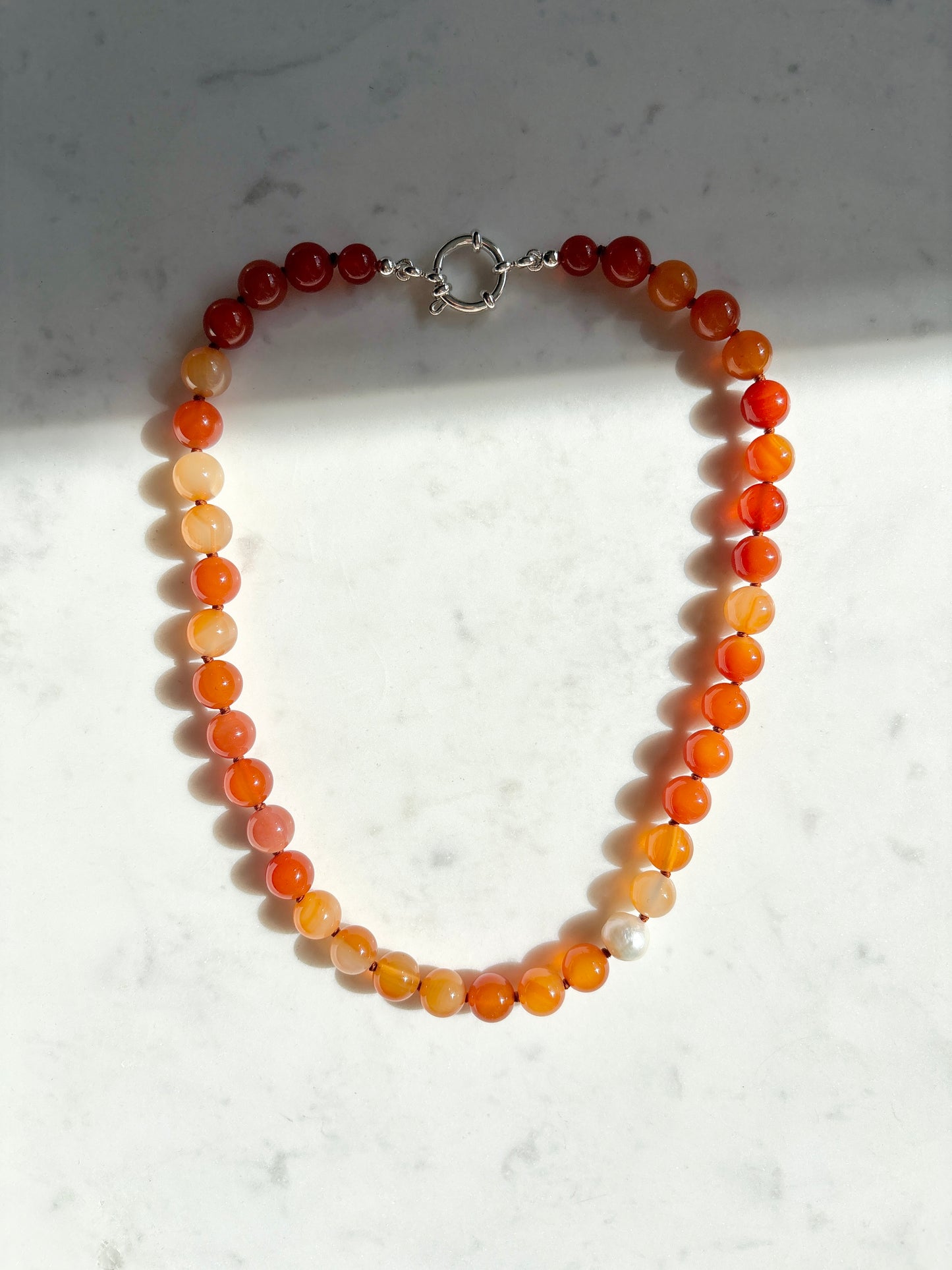 Carnelian O’Clock Necklace