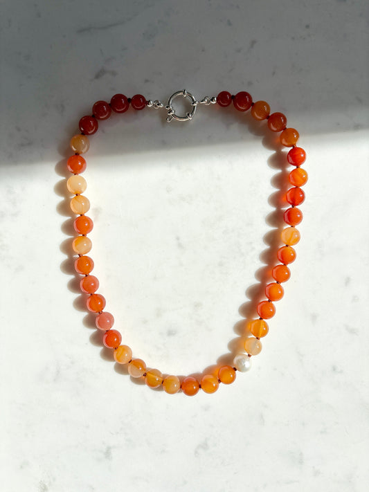 Carnelian O’Clock Necklace