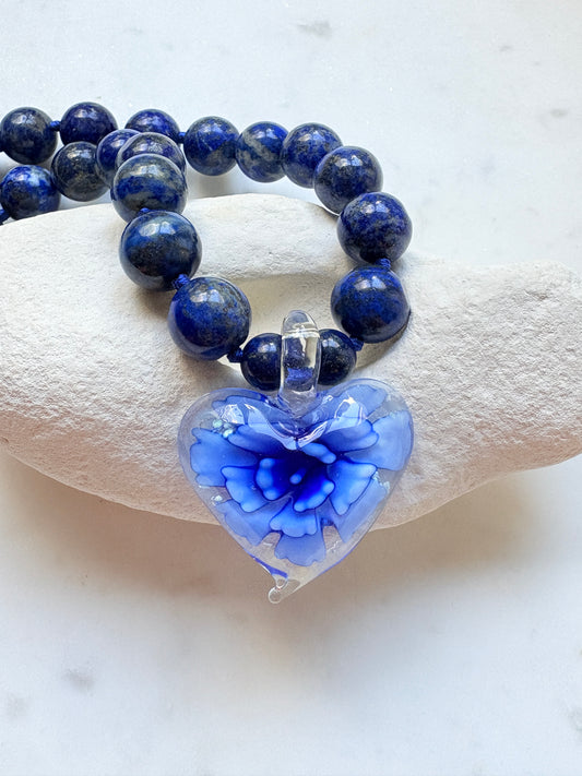 Heart In Bloom Abyss Necklace - One Of A Kind