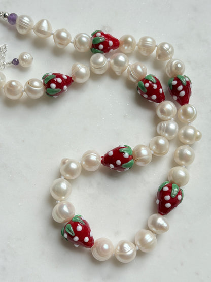 Strawberry Pickin' Necklace