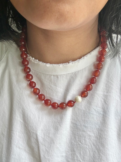Carnelian O’Clock Necklace