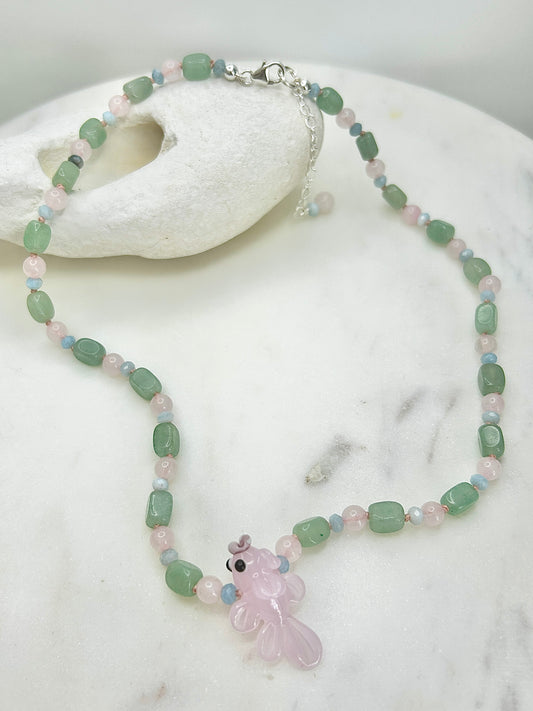 Pastel Splash & Dash Sunset Necklace