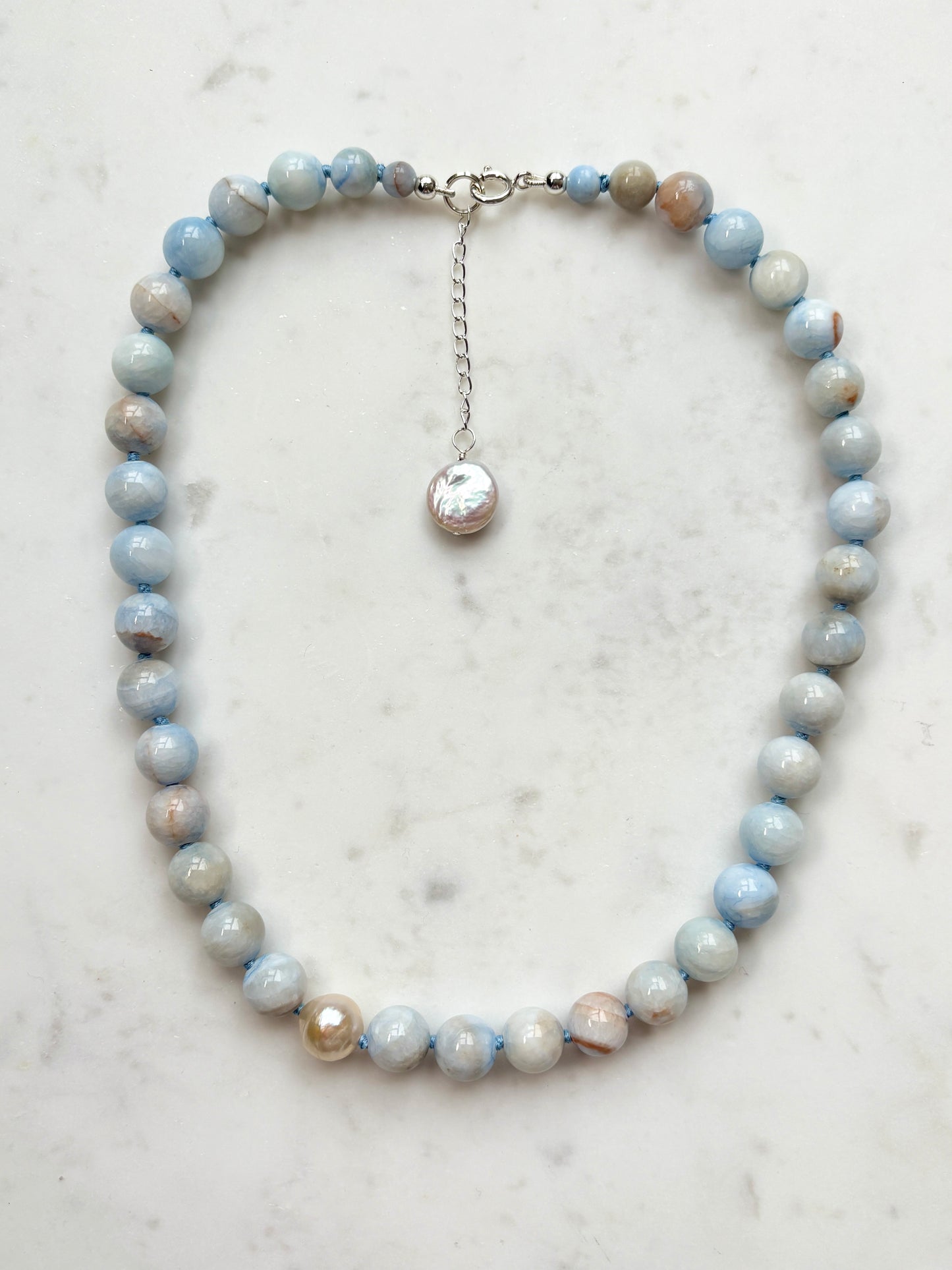 Persian Gulf Chalcedony O’Clock Necklace